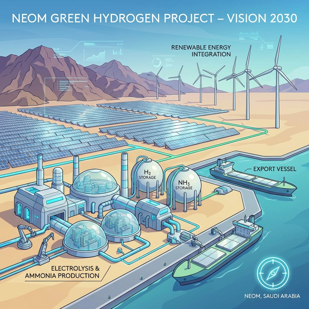 NEOM Green Hydrogen Illustration